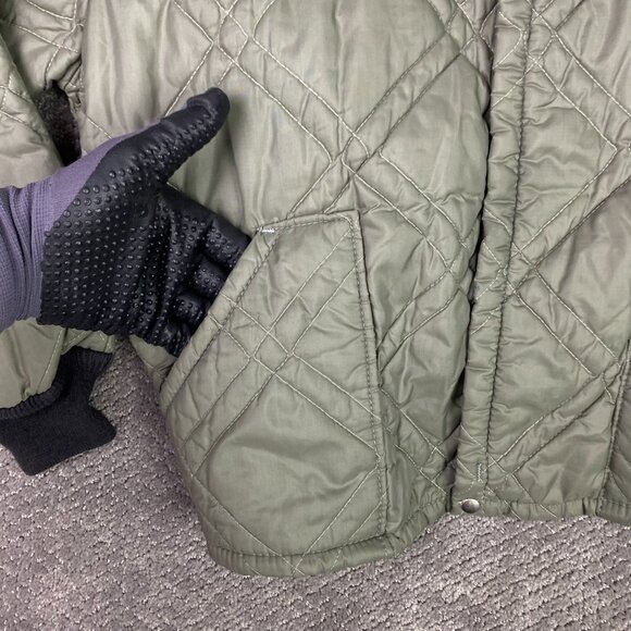 Vintage JCPenney Towncraft Quilted Bomber Jacket Mens Large Medium Olive Penneys - Picture 4 of 14